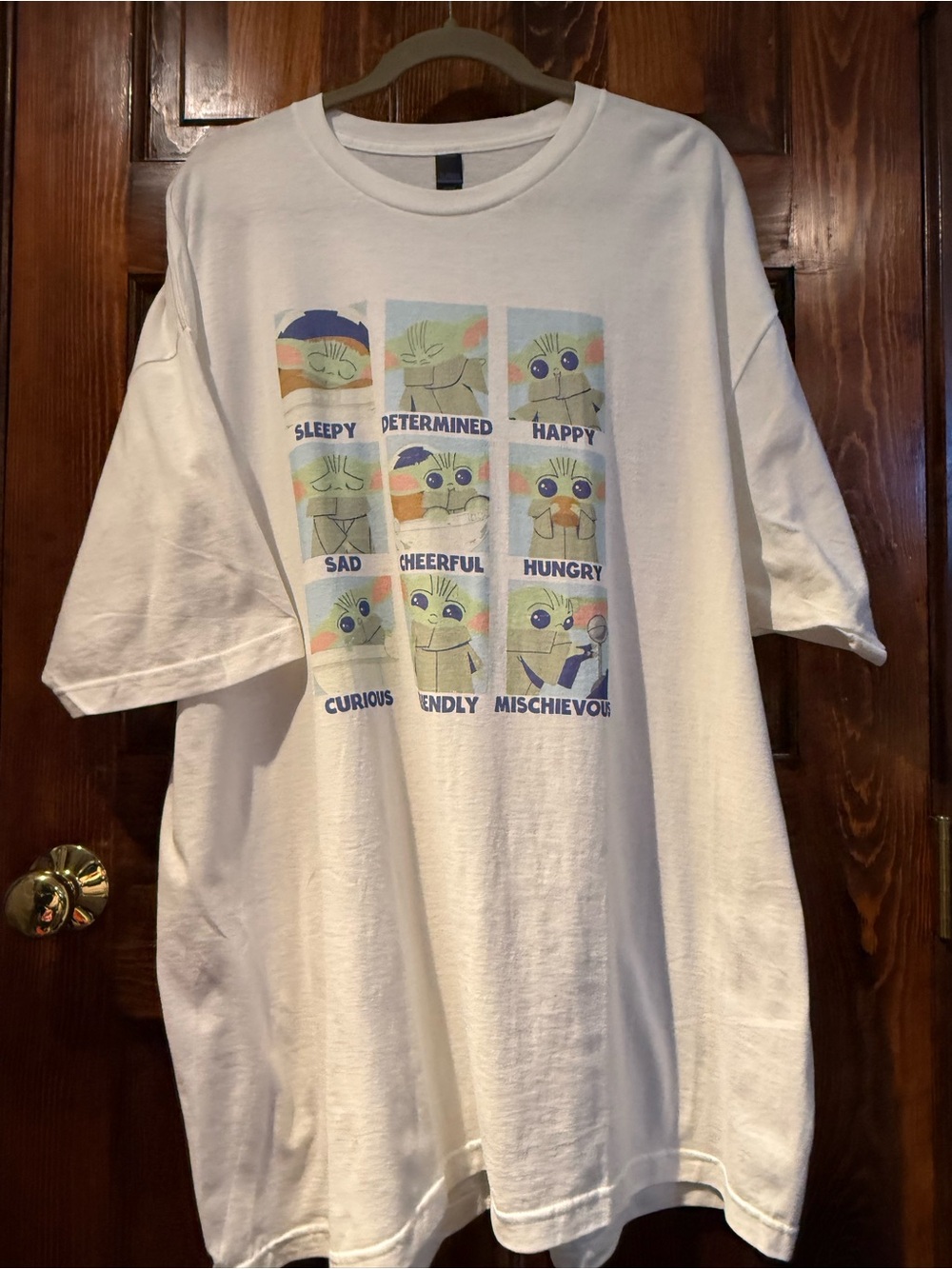 Tultex White Starwars The Child Graphic ' Tee with Pastel Character Panels